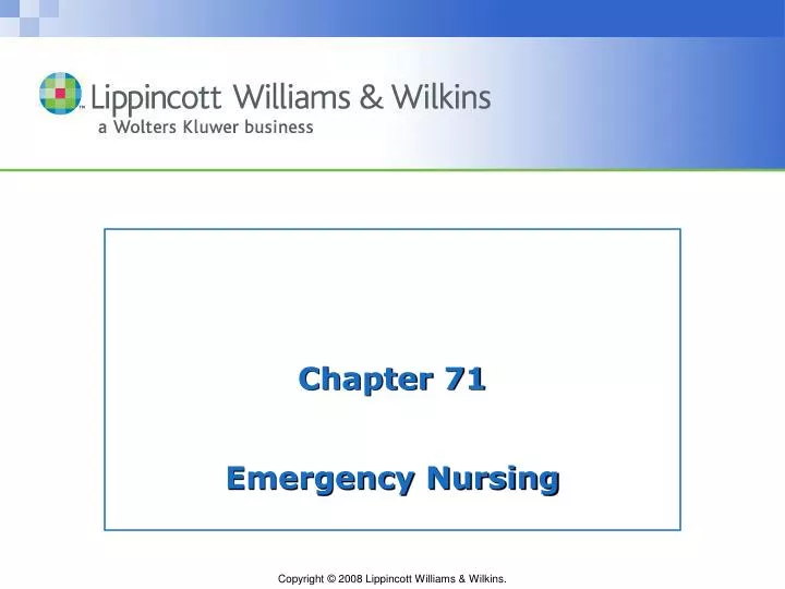 chapter 71 emergency nursing