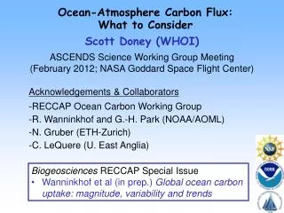 Ocean-Atmosphere Carbon Flux: What to Consider