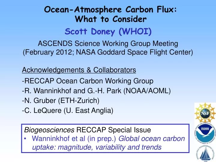 ocean atmosphere carbon flux what to consider