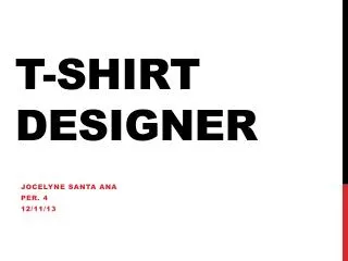 T-Shirt Designer