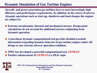 Dynamic Simulation of Gas Turbine Engines