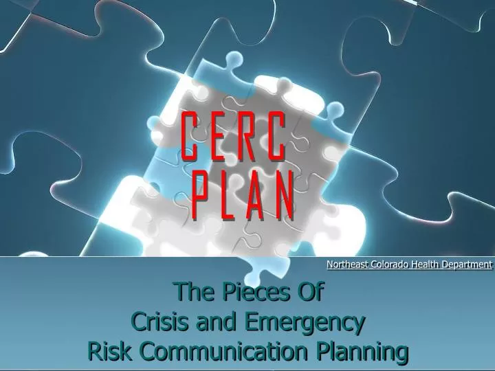 the pieces of crisis and emergency risk communication planning