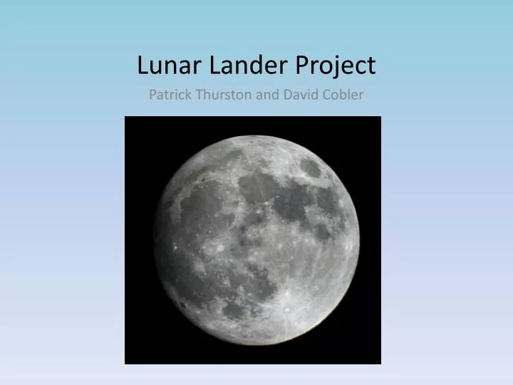 lunar lander project