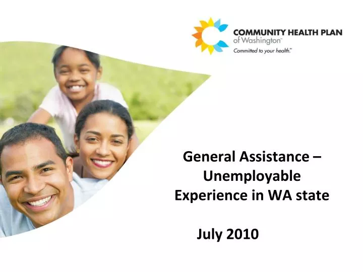 general assistance unemployable experience in wa state