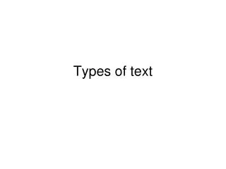 Types of text