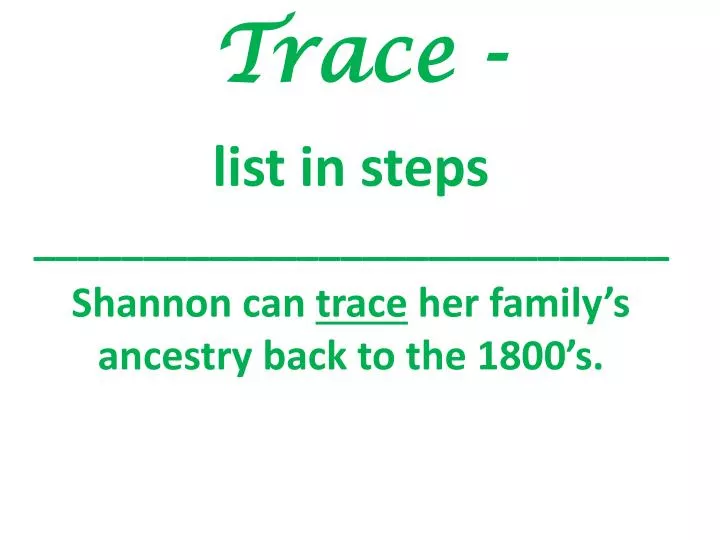 trace