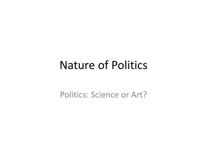 nature of politics