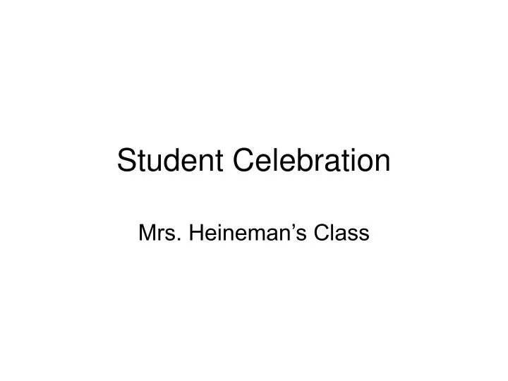student celebration