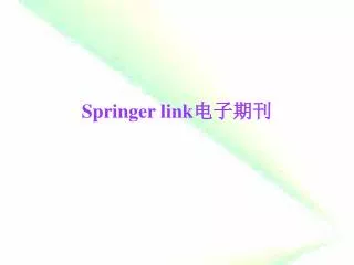springer link
