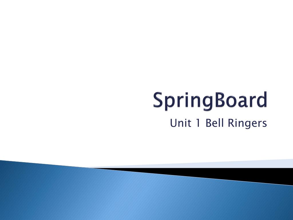 PPT - SpringBoard PowerPoint Presentation, free download - ID:3101226