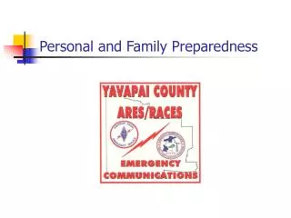 Personal and Family Preparedness
