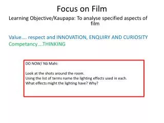 Focus on Film