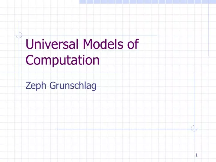 universal models of computation
