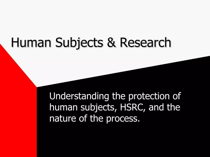 human subjects research