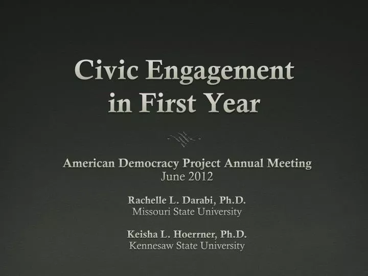 civic engagement in first year