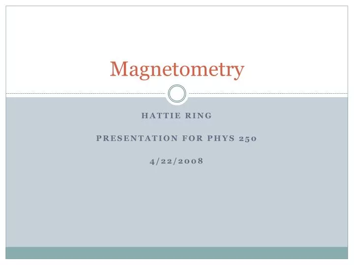 magnetometry