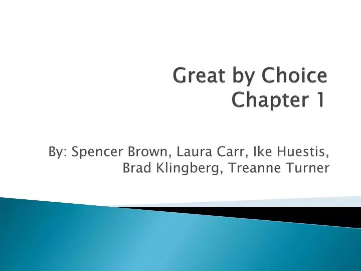 great by choice chapter 1
