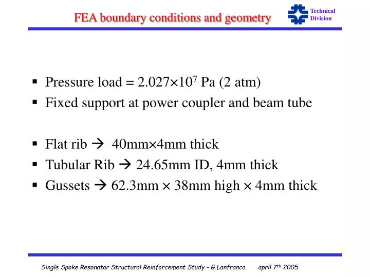 fea boundary conditions and geometry