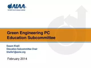 Green Engineering PC Education Subcommittee