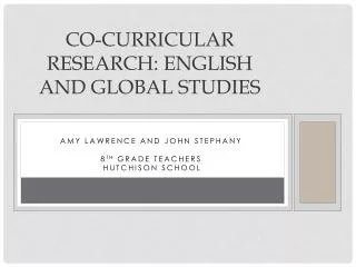 Co-curricular Research: english and global studies