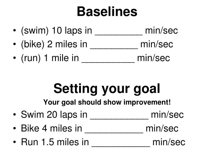 baselines