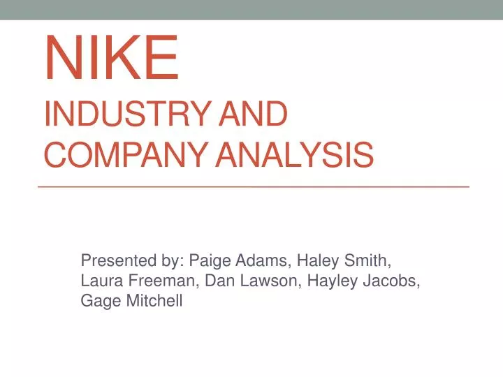 nike industry and company analysis