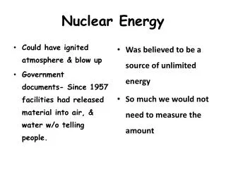 Nuclear Energy