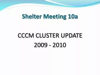 Shelter Meeting 10a