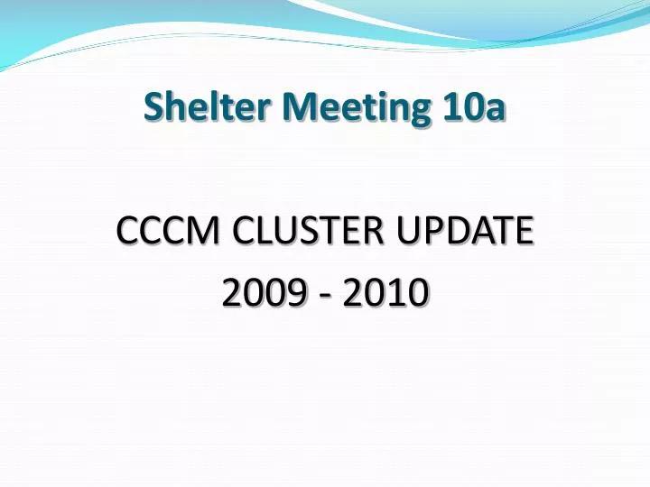shelter meeting 10a