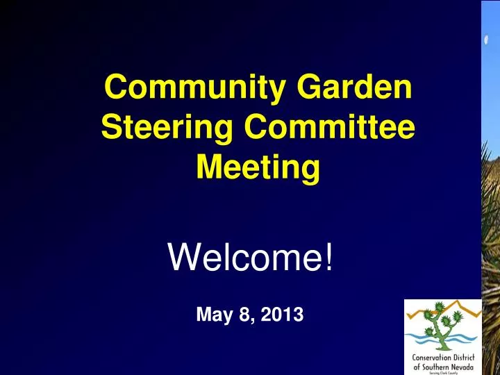 community garden steering committee meeting