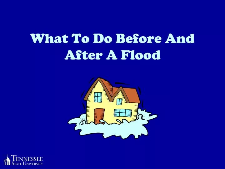 what to do before and after a flood