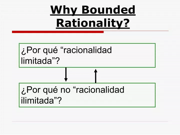 why bounded rationality