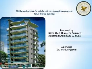 3D-Dynamic design for reinforced versus prestress concrete for Al-Huriya building