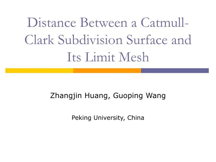 distance between a catmull clark subdivision surface and its limit mesh