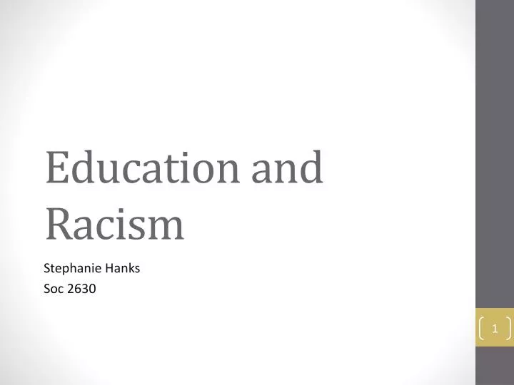 education and racism