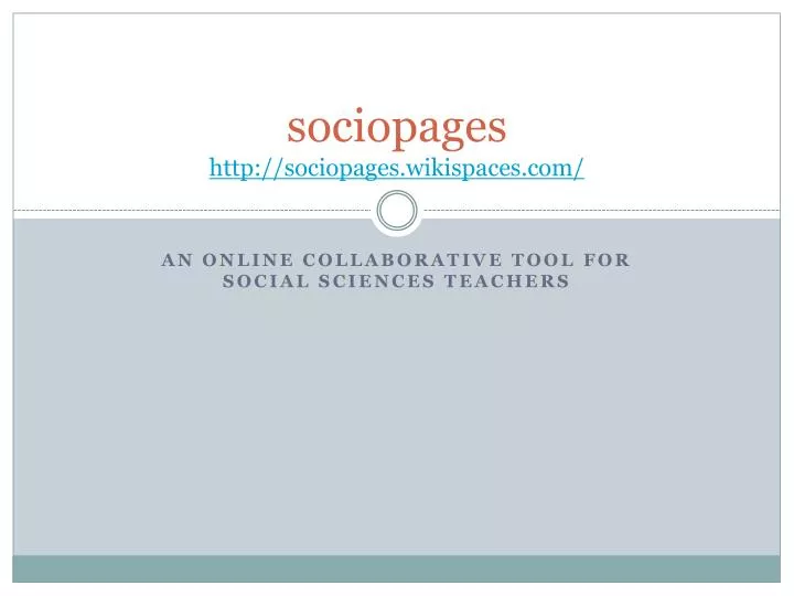s ociopages http sociopages wikispaces com