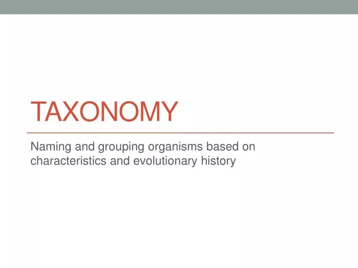 taxonomy