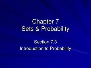 chapter 7 sets probability