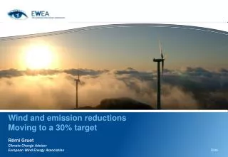 Wind and emission reductions Moving to a 30% target