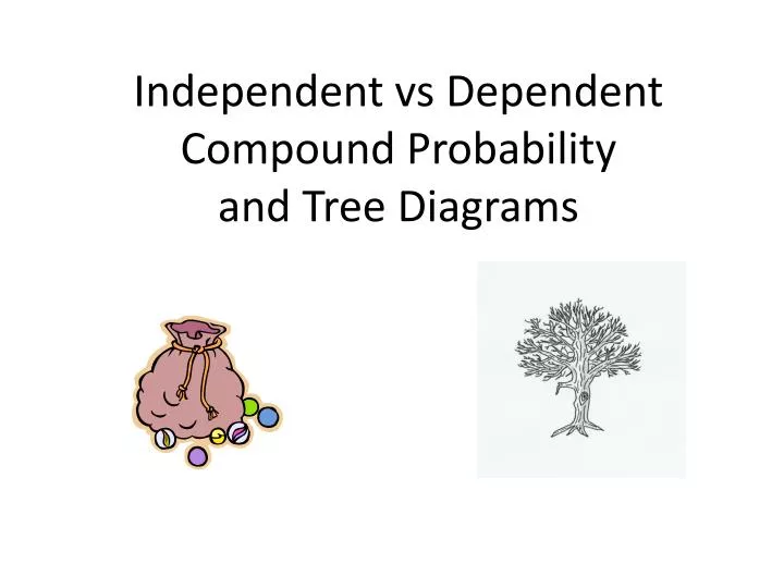 independent vs dependent compound probability and tree diagrams