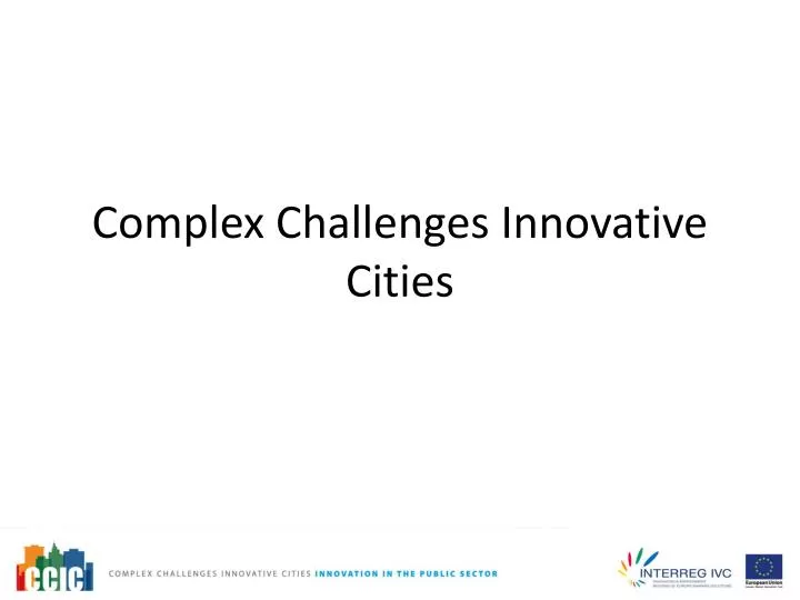 complex challenges innovative cities