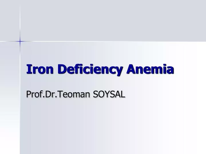 iron deficiency anemia