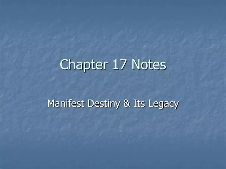 chapter 17 notes