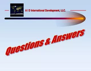 A I D International Development, LLC.