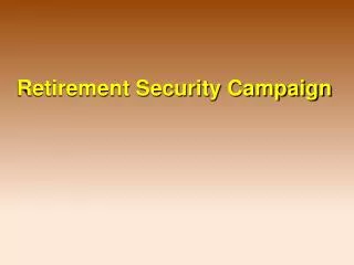 Retirement Security Campaign