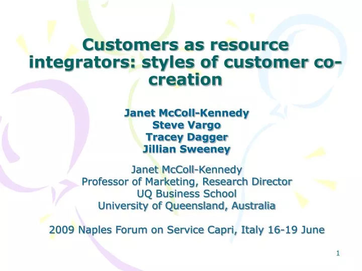 customers as resource integrators styles of customer co creation