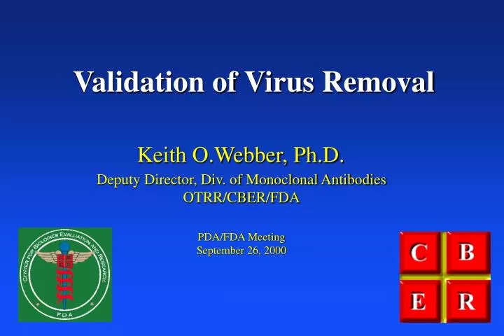 validation of virus removal