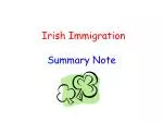 Irish Immigration - slide 1