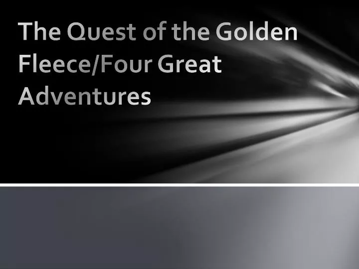 the quest of the golden fleece four g reat a dventures