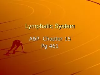 Lymphatic System